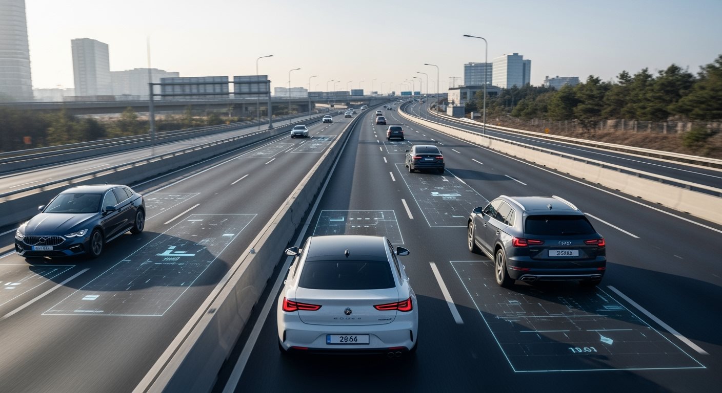 Futuristická vízia diaľnice a dopravy