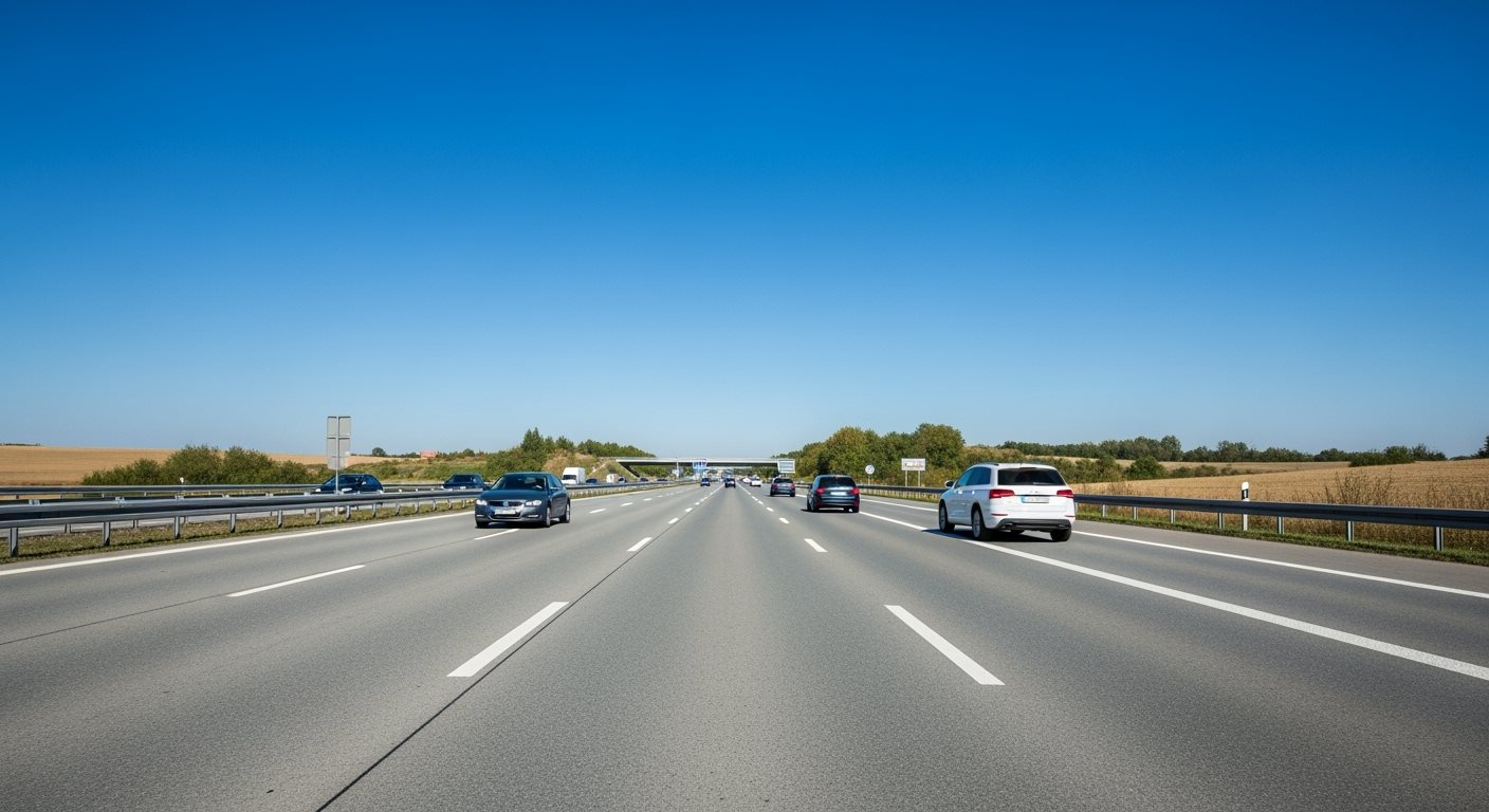 Obytné auto na odpočívadle českej diaľnice
