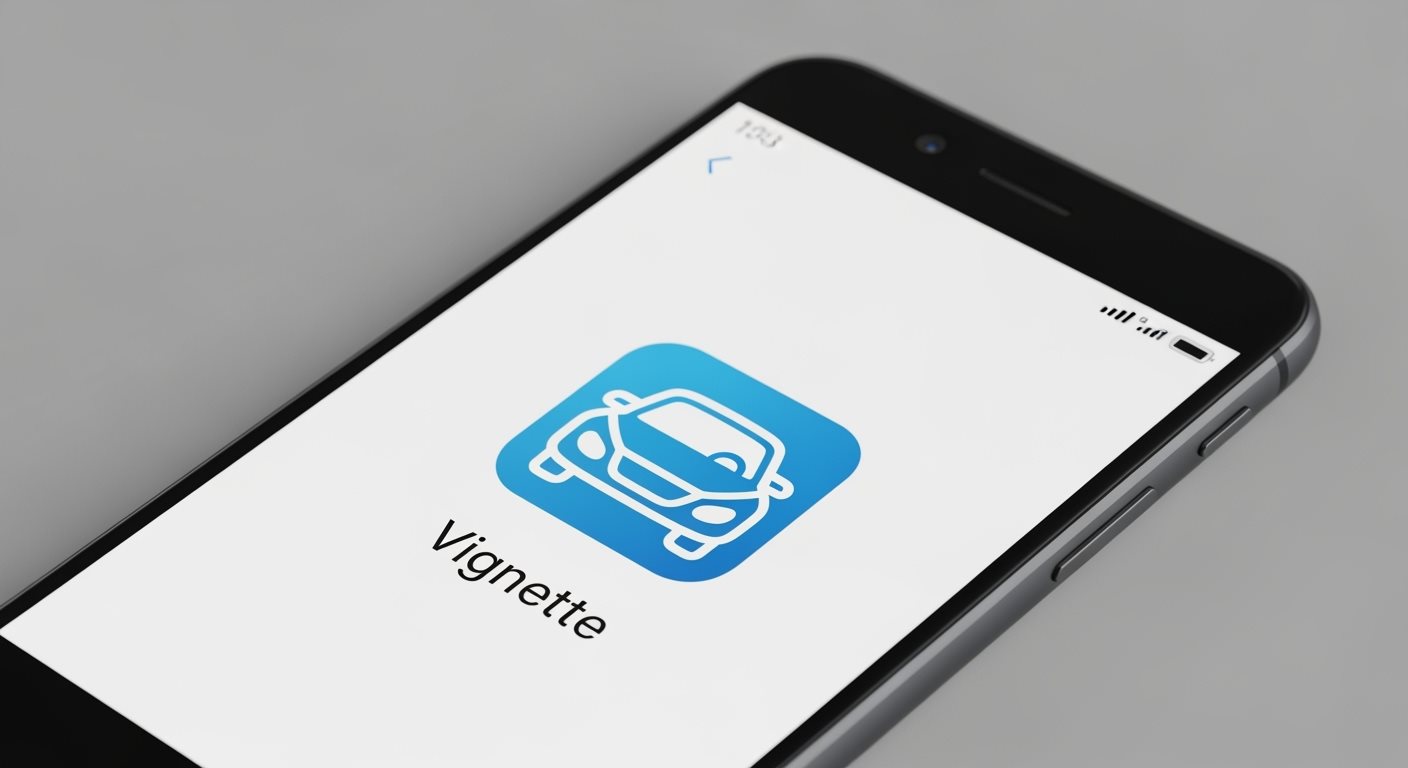 Symbol mobilnej aplikácie na nákup diaľničnej známky