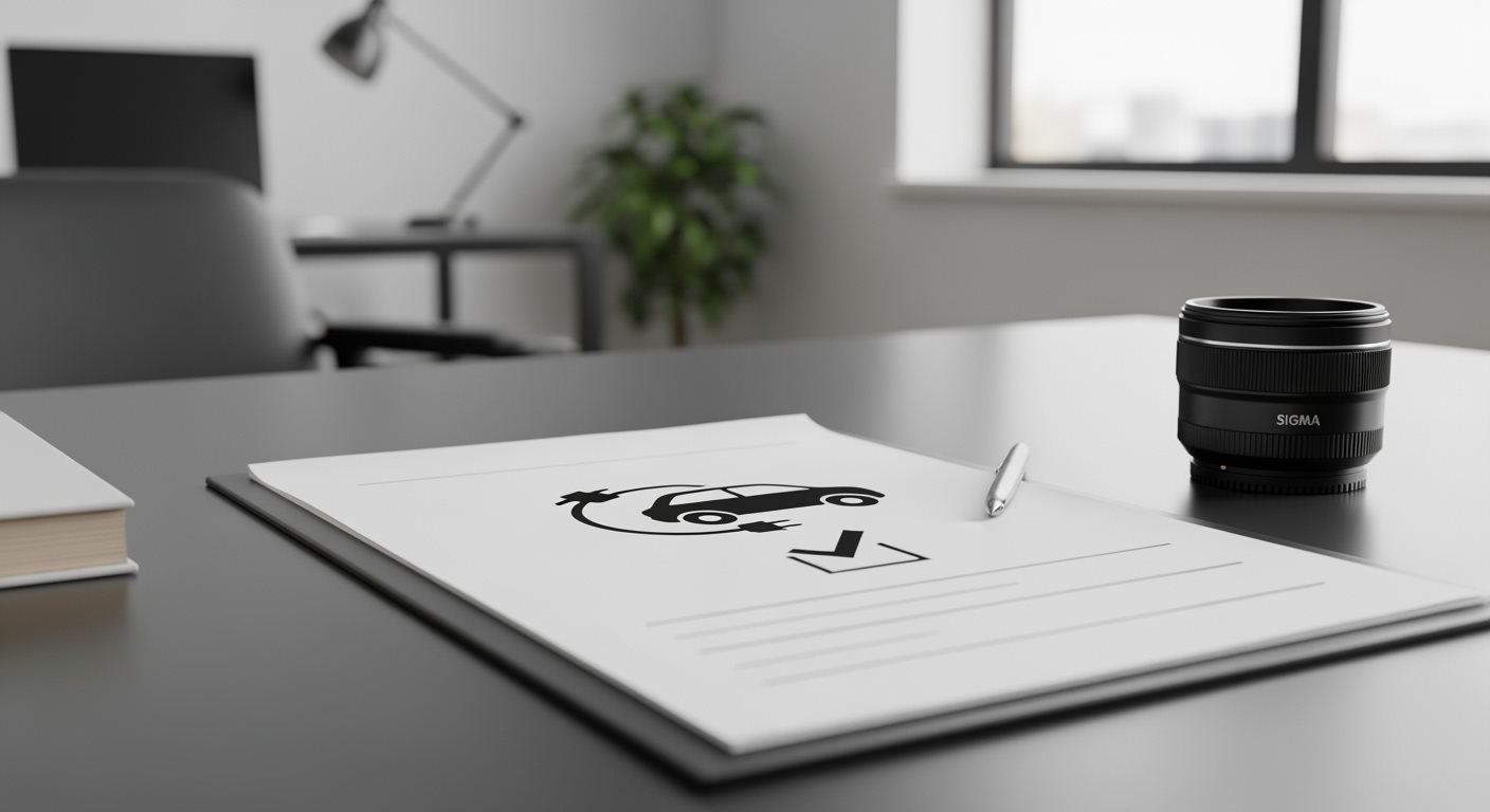 Symbol formulára pre oslobodenie elektromobilu