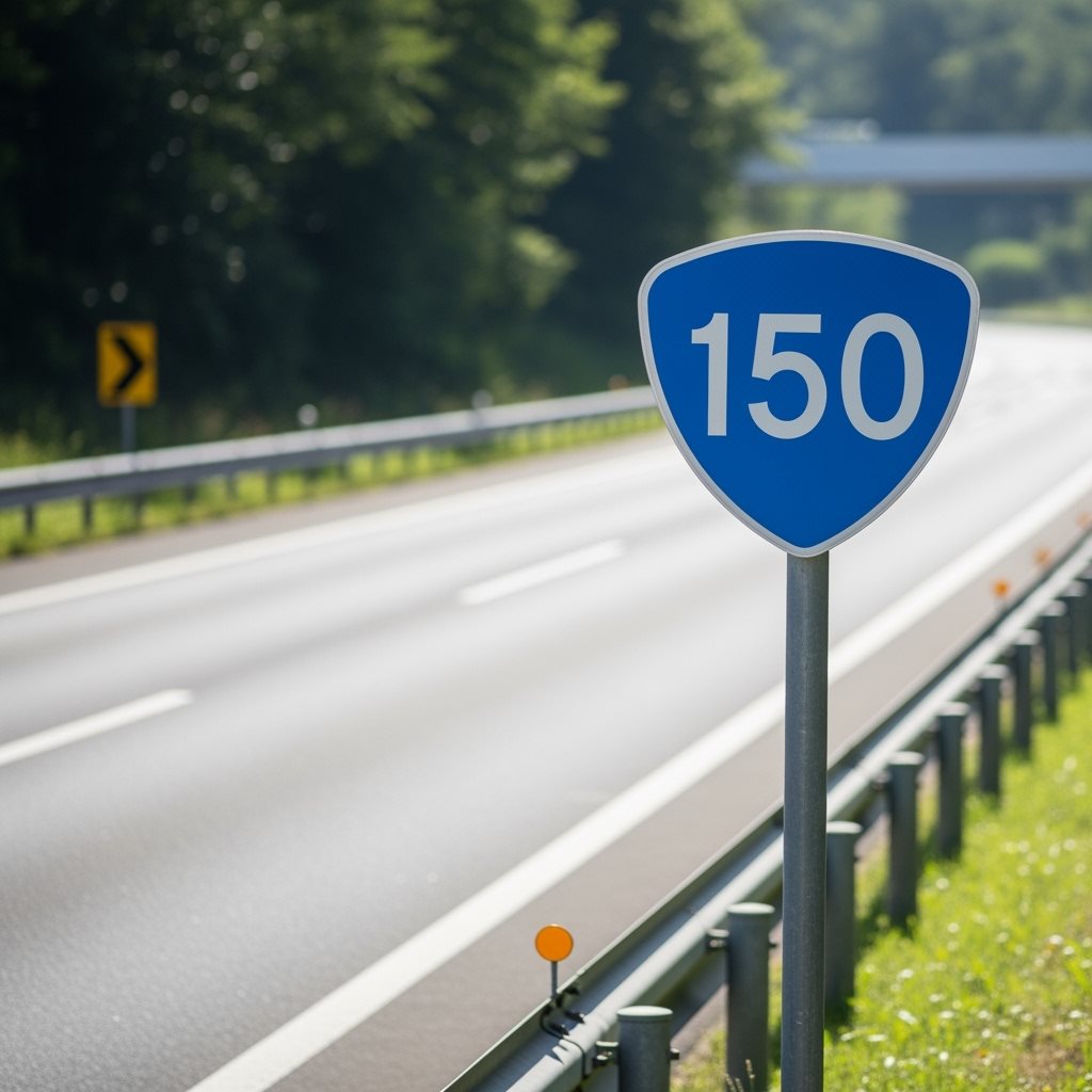 Dopravná značka limitu 150 km/h